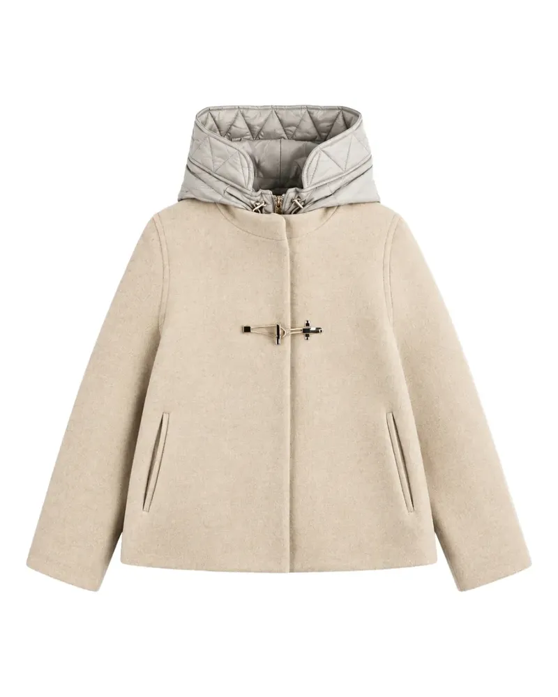 Fay toggle-fastening hooded cape - Nude Nude