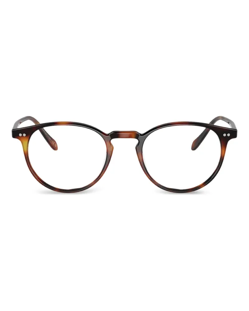 Oliver Peoples Riley-R Brille mit rundem Gestell - Braun Braun