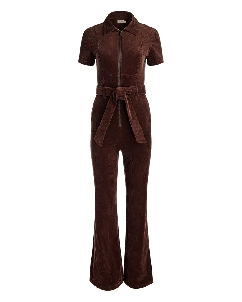 Alice + Olivia Gorgeous Jumpsuit mit Reißverschluss - Braun Braun