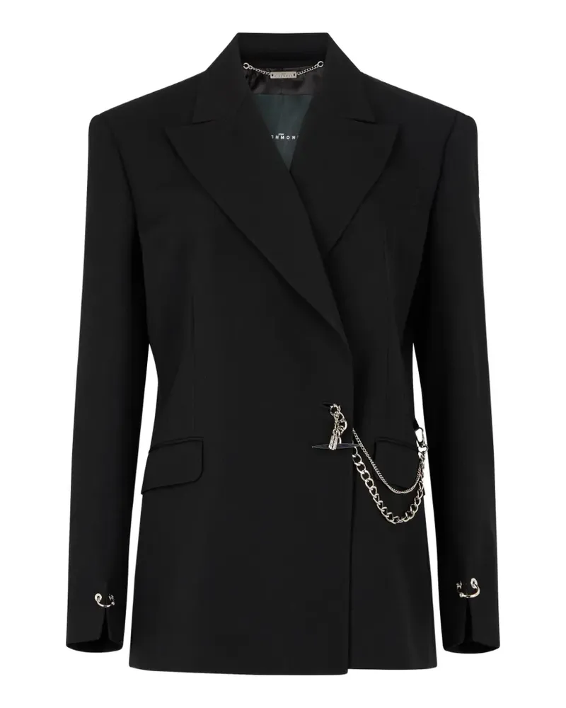 John Richmond Blazer mit Kettendetail - Schwarz Schwarz