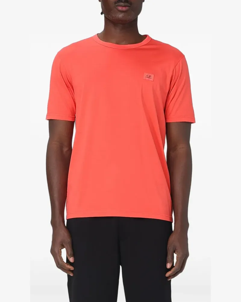 C.P. Company T-Shirt mit Logo-Patch - Orange Orange