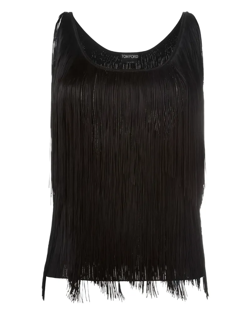 Tom Ford Top mit Fransen - Schwarz Schwarz