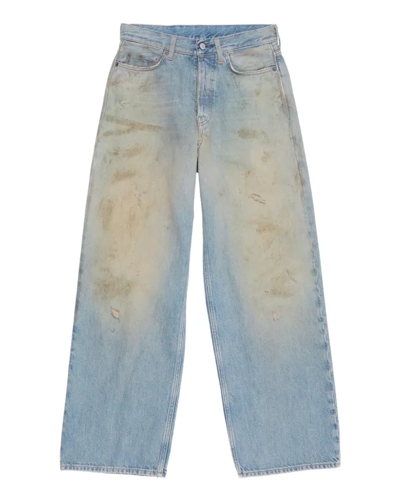 Acne Studios Jeans mit Leder-Patch - Blau Blau