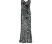 Maxikleid mit Pailletten - Schwarz