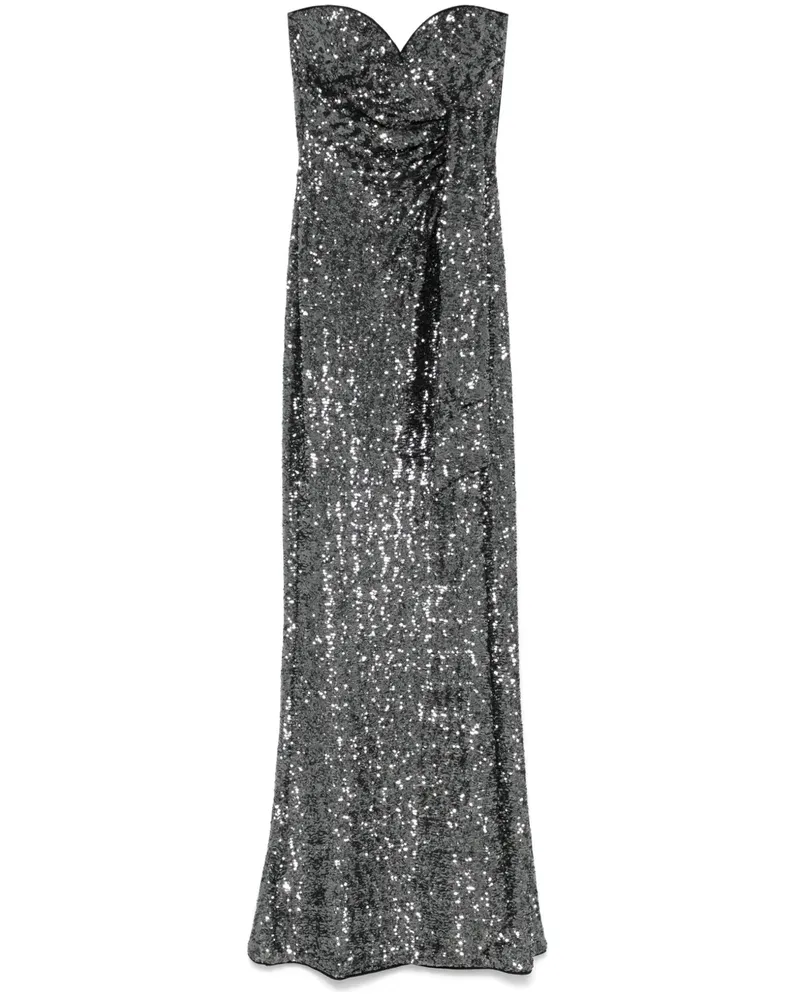 Chiara Boni Maxikleid mit Pailletten - Schwarz Schwarz