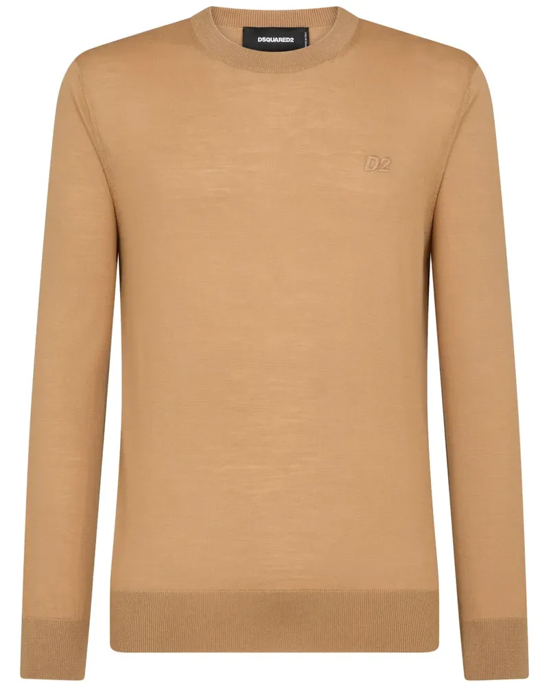 Dsquared2 Pullover mit Logo-Stickerei - Nude Nude
