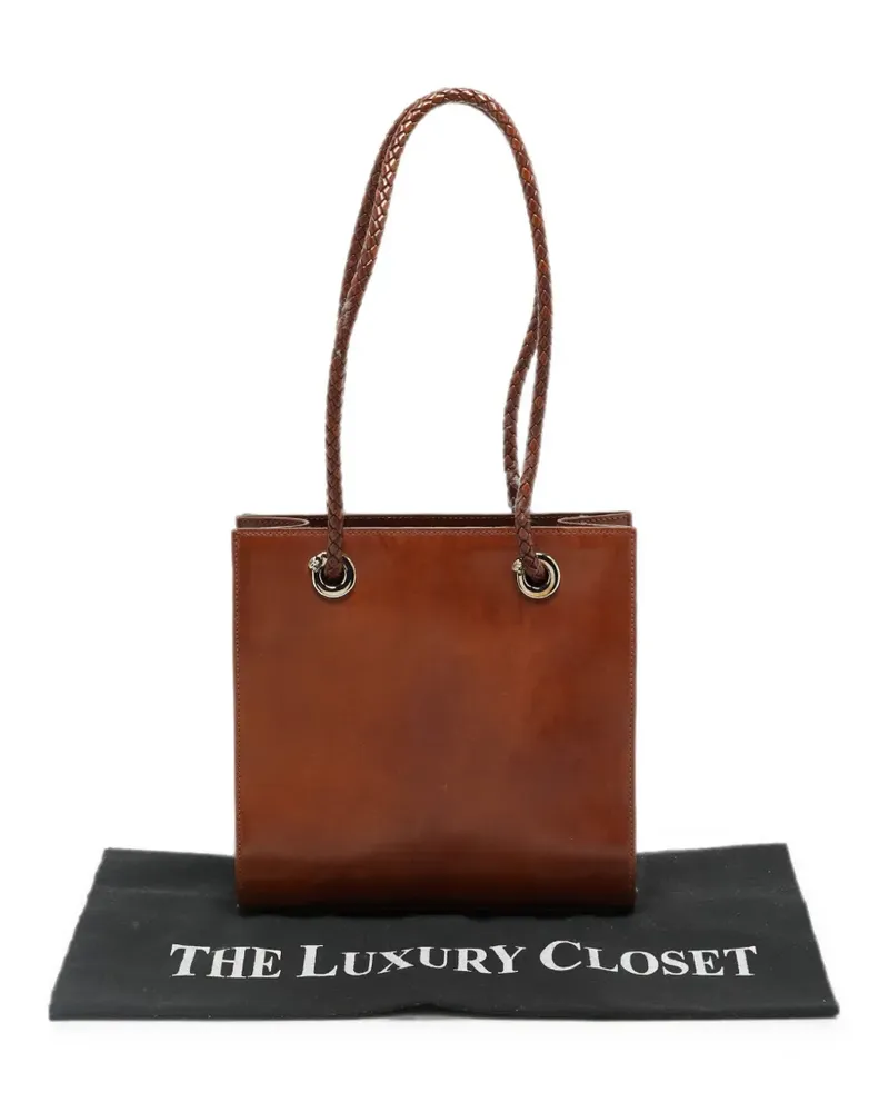 Cartier Panthère braided handle tote bag - Braun Braun