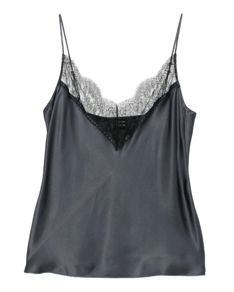 Carine Gilson Camisole-Top mit Spitzenborten - Grau Grau