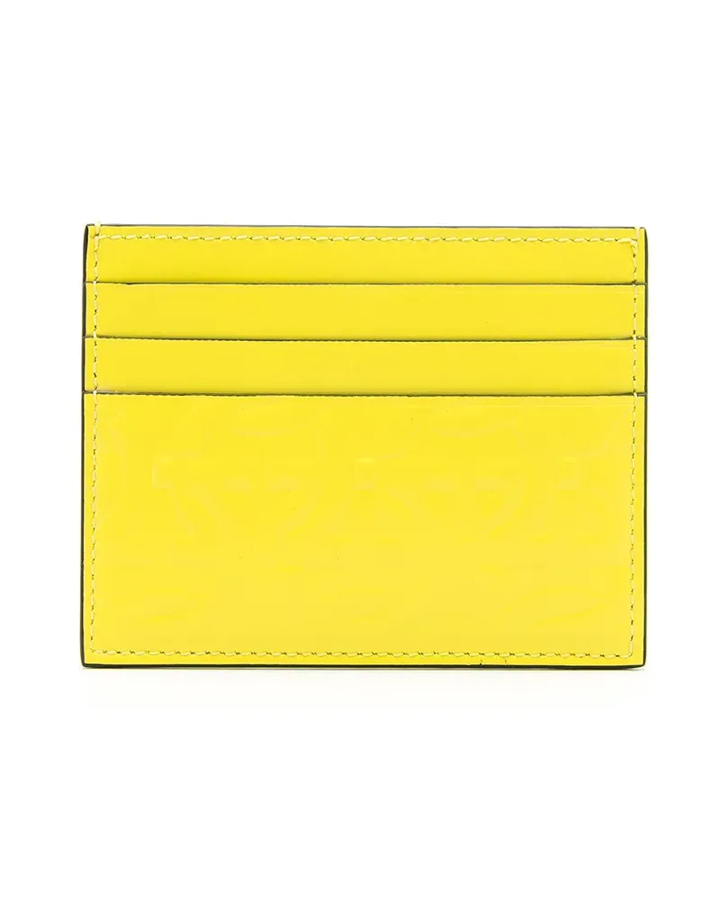 Ferragamo Kartenetui mit Gancini-Print - Gelb Gelb