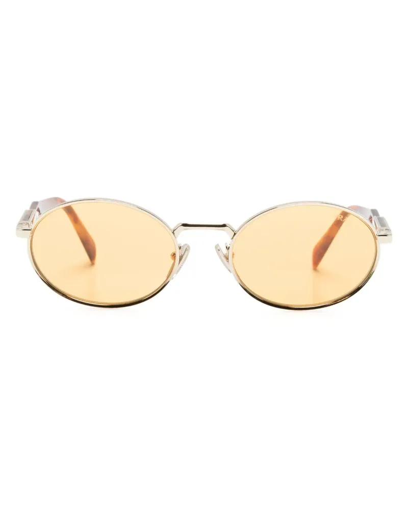 Prada Sonnenbrille mit rundem Gestell - Gold Gold
