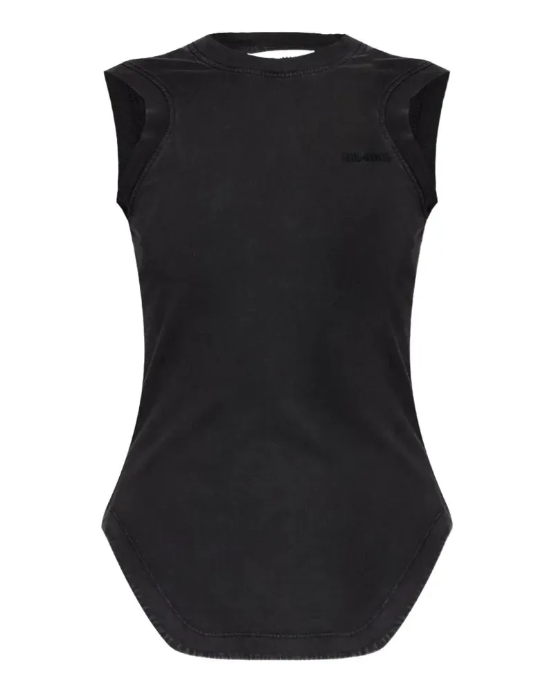 ATTICO logo-embroidered tank top - Schwarz Schwarz