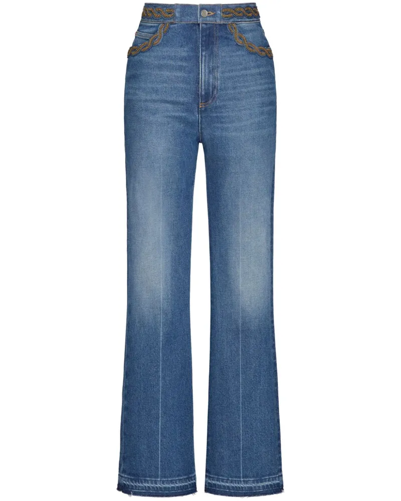 Valentino Garavani Bestickte Jeans - Blau Blau