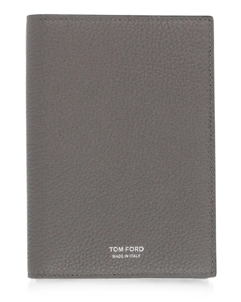 Tom Ford Portemonnaie aus gekörntem Leder - Grau Grau