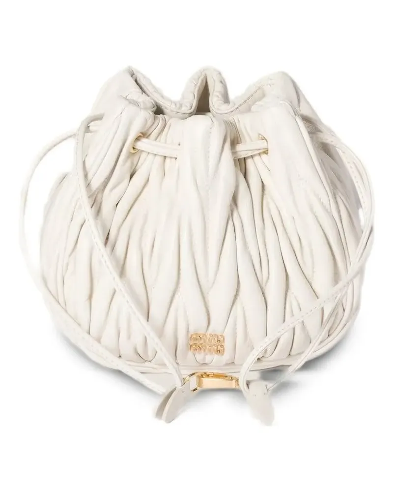 Miu Miu Clutch mit Matelassé-Motiv - Weiß Weiß