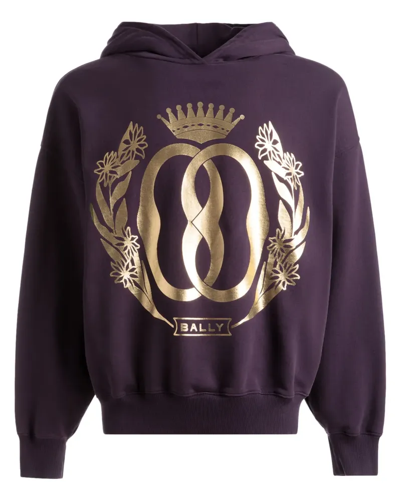 Bally Emblem Hoodie mit Logo-Print - Violett Violett