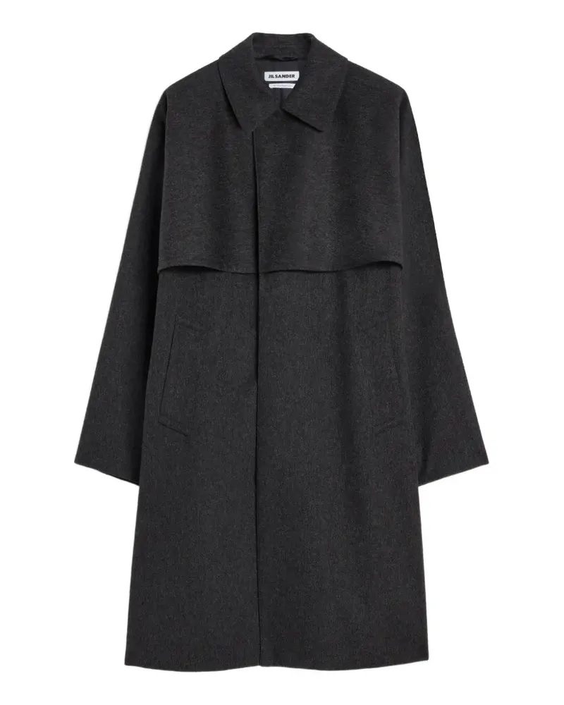 Jil Sander Wasserabweisender Oversized-Wollmantel - Grau Grau