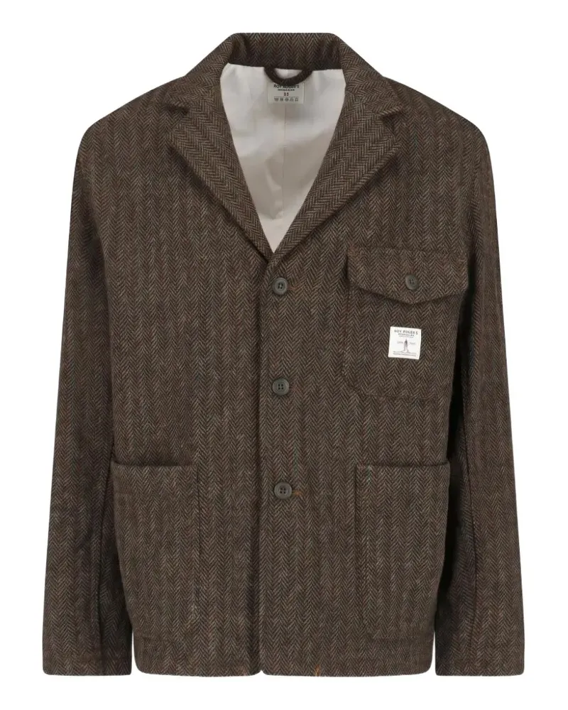 Roy Roger's Herringbone blazer - Braun Braun