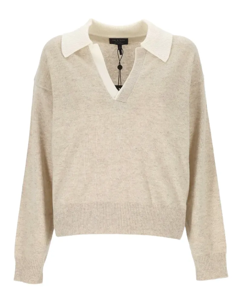 Rag & Bone cashmere polo sweater - Nude Nude