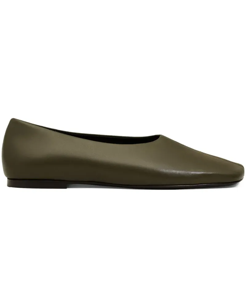 AMI Paris Ballerinas mit eckiger Kappe - Grün Grün