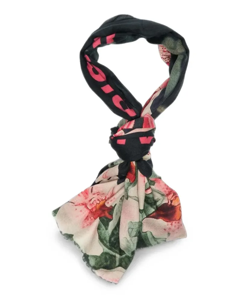 maharishi Schal mit Blumenprint - Blau Blau