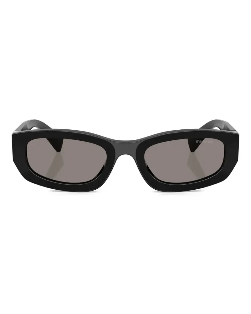 Miu Miu logo rectangle sunglasses - Schwarz Schwarz