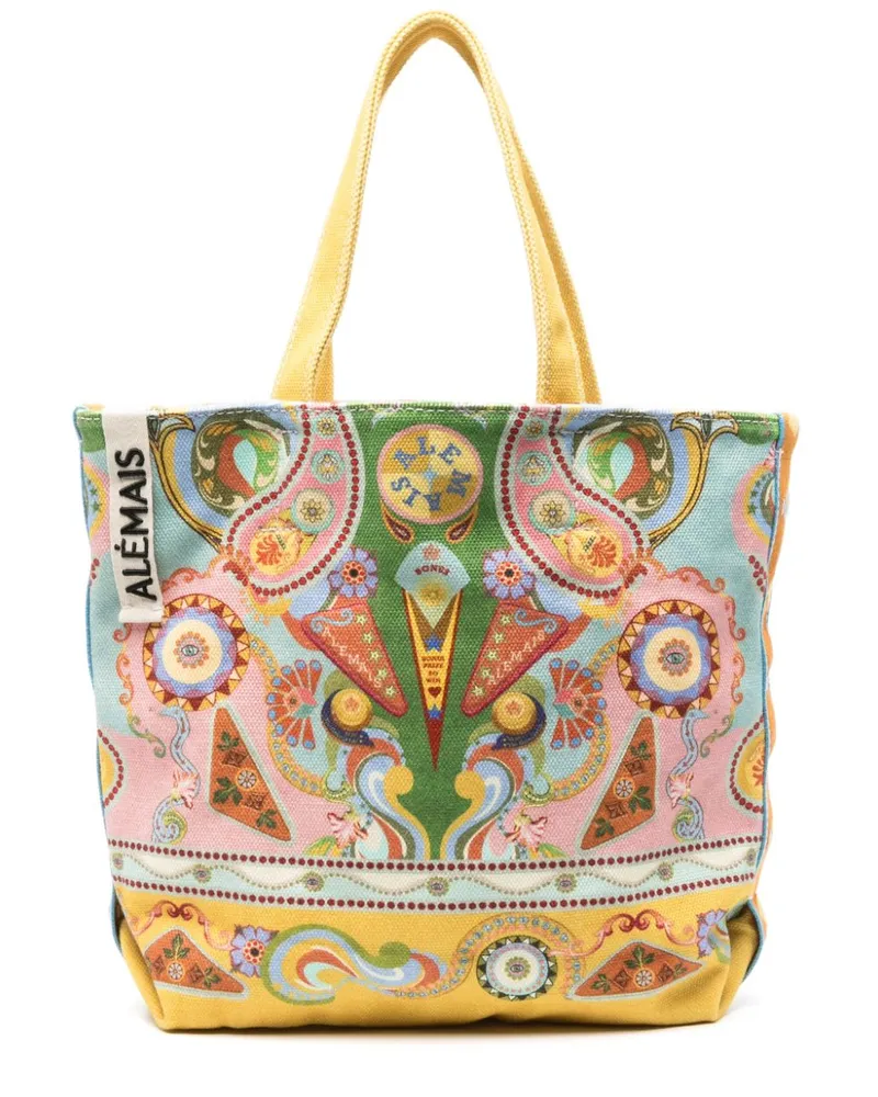 ALEMAIS Pinball Tote Bag aus Canvas Nude