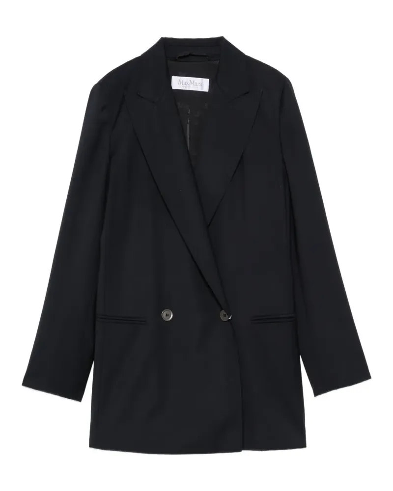 Max Mara Doppelreihiger Blazer - Blau Blau