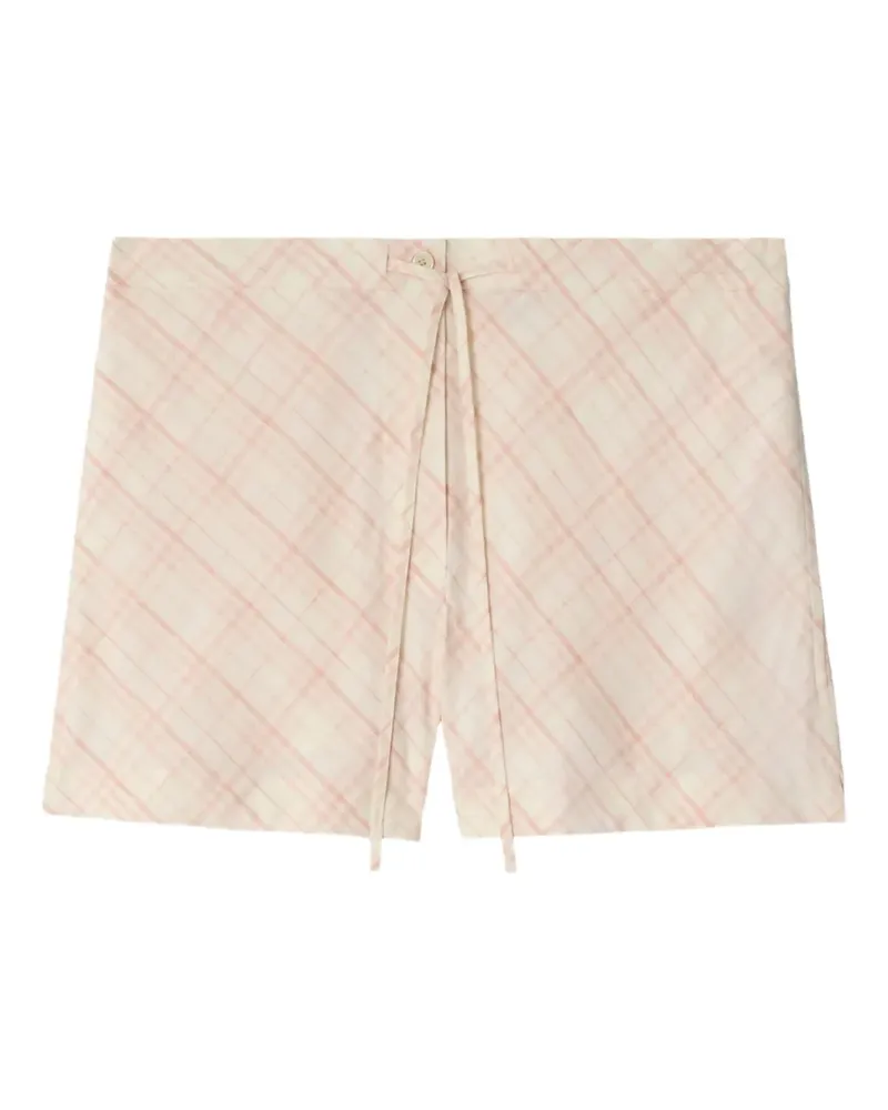 Burberry Karierte Shorts - Nude Nude