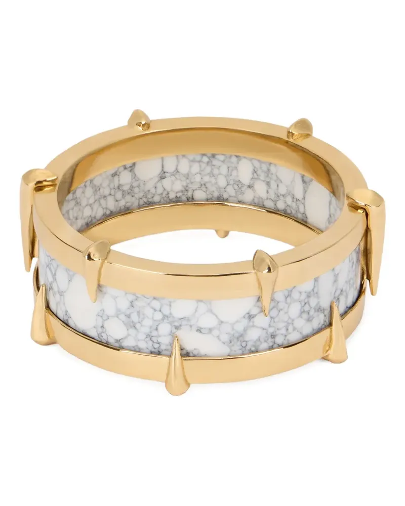 Roberto Cavalli marble-effect bracelet - Gold Gold