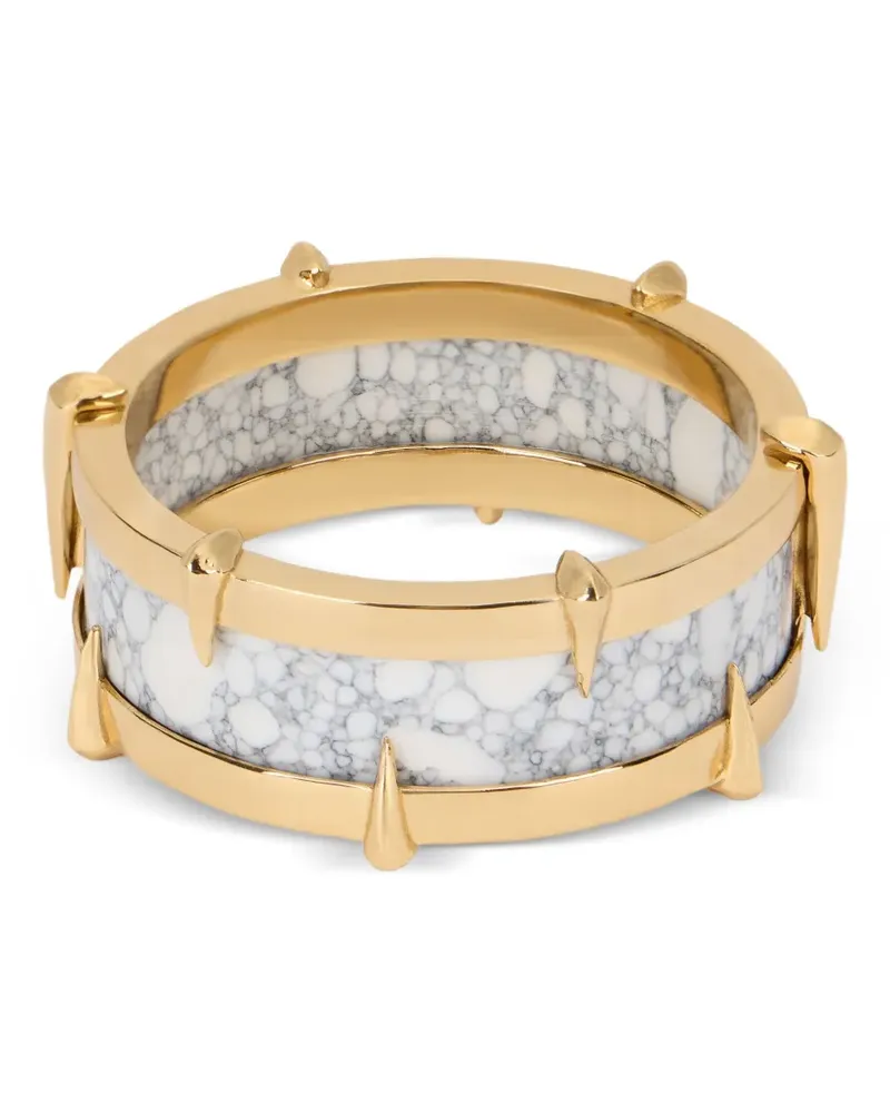 Roberto Cavalli Armband mit marmoriertem Effekt - Gold Gold