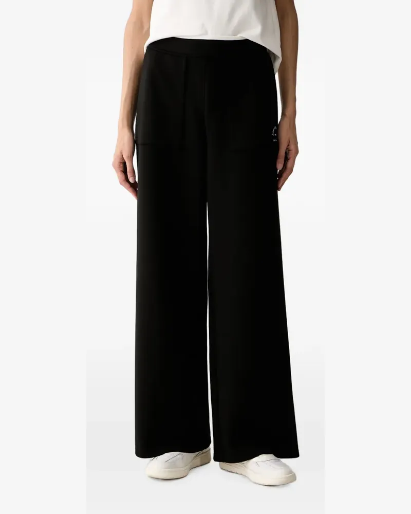 Karl Lagerfeld logo-print wide-leg trousers - Schwarz Schwarz