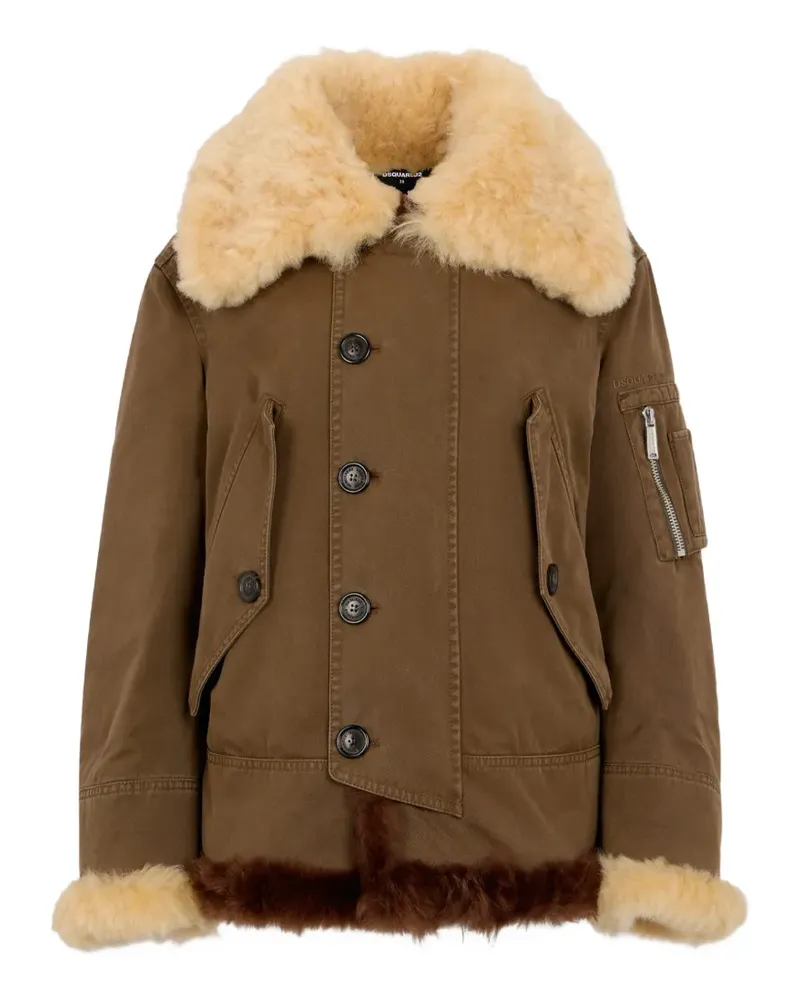 Dsquared2 Utility2 Tech Kaban Jacke aus Baumwolle - Braun Braun