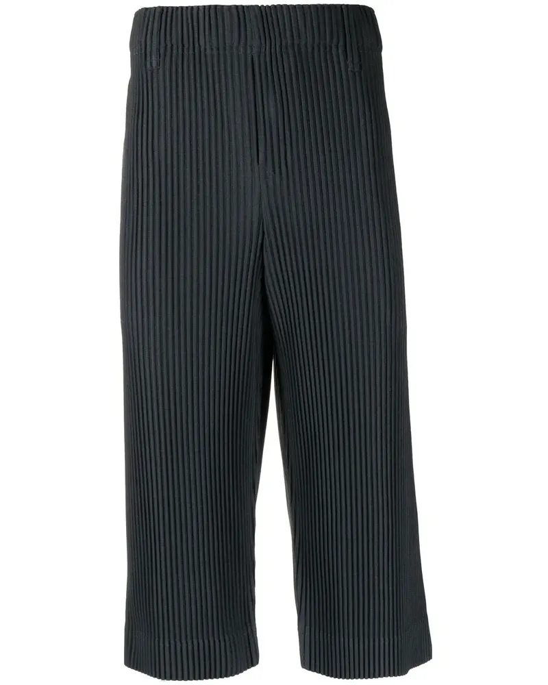 Issey Miyake Plissierte Shorts - Schwarz Schwarz