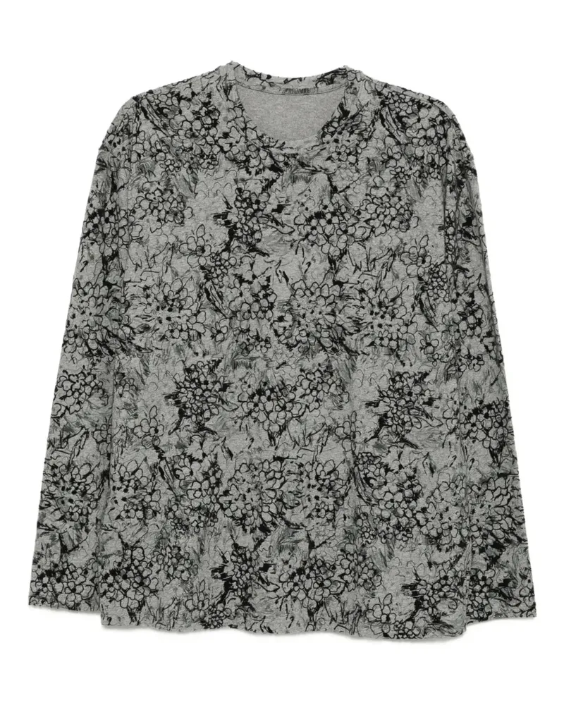JNBY T-Shirt mit Blumenstickerei - Grau Grau