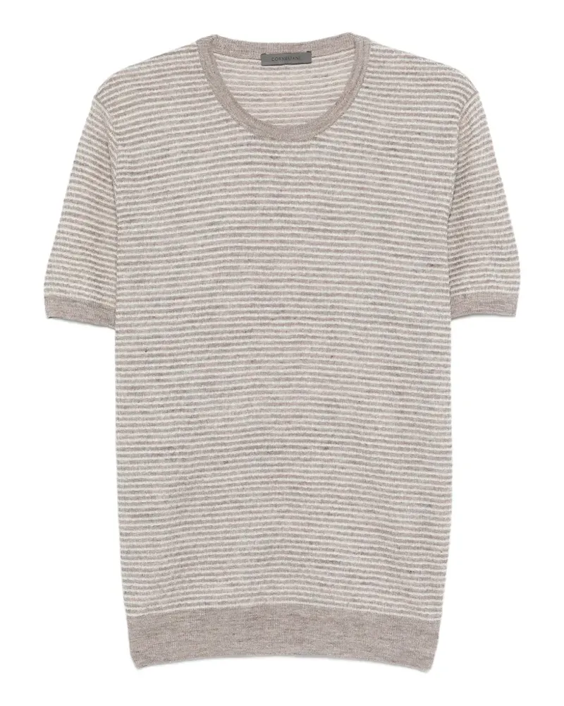 Corneliani Gestreiftes T-Shirt - Nude Nude