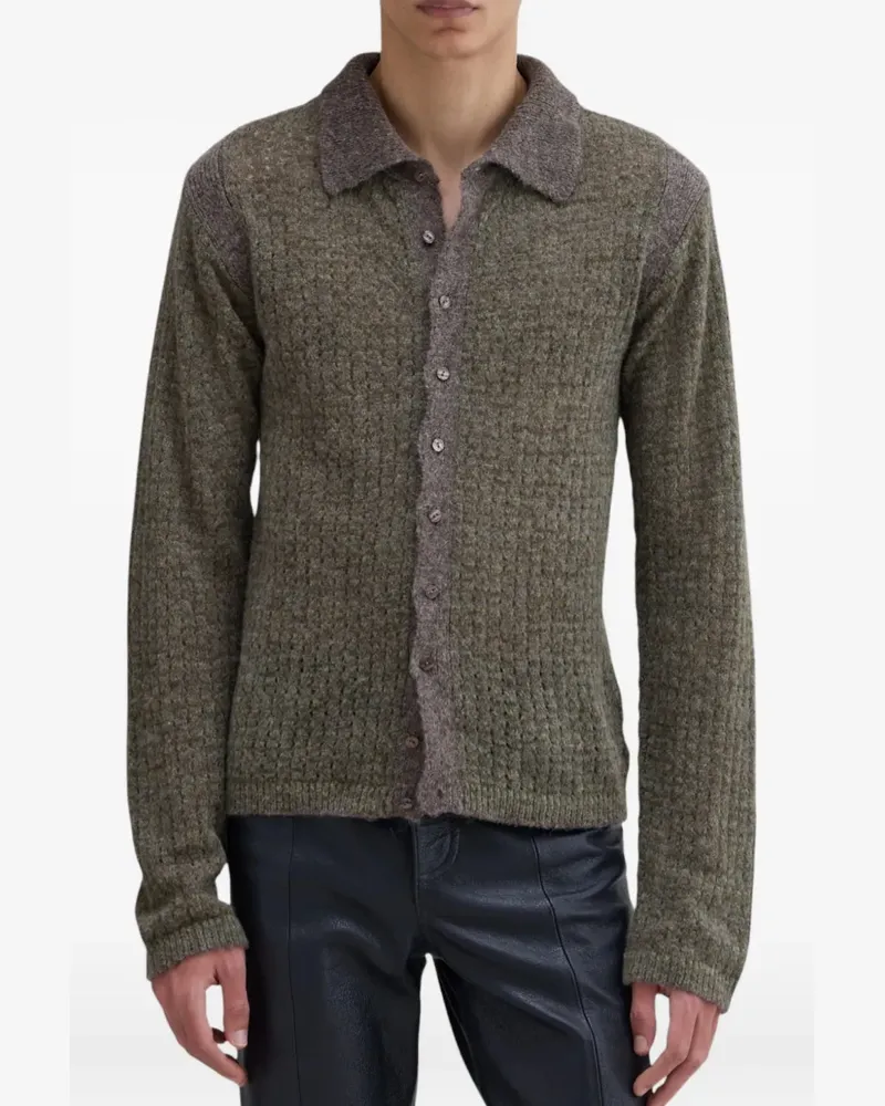 Eckhaus Latta Cardigan mit Knöpfen - Grün Grün