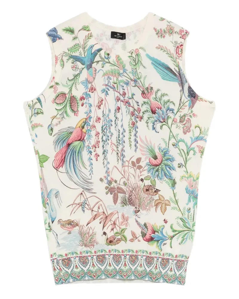 Etro floral top - Nude Nude