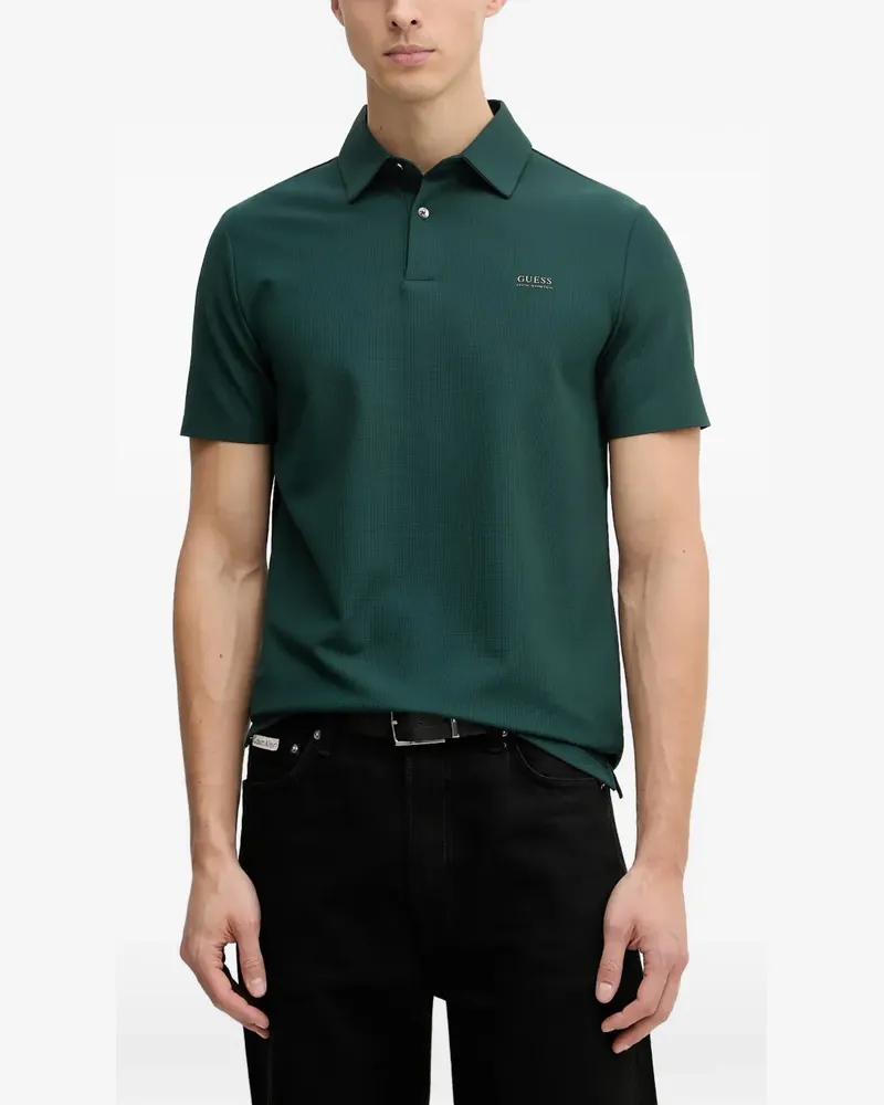 Guess Poloshirt mit Logo-Print - Grün Grün