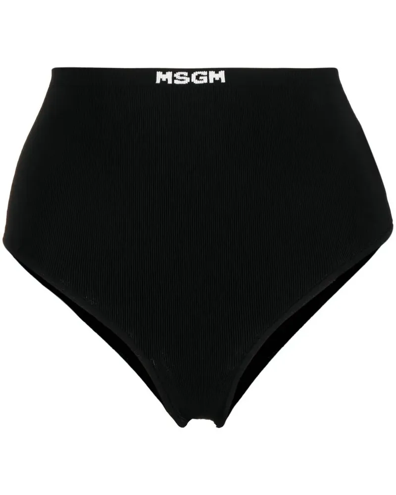 MSGM Slip mit Logo-Bund - Schwarz Schwarz