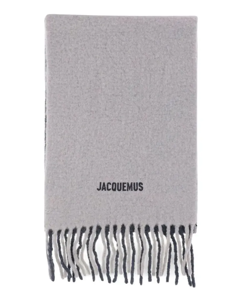 Jacquemus Schal mit Fransen - Grau Grau