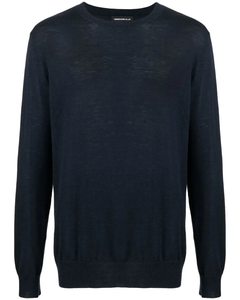 Undercover Kaschmirpullover mit Schlitzen Blau