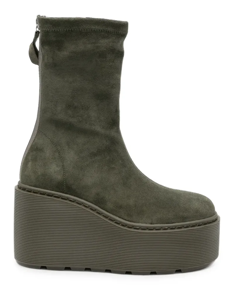 Vic Matié Plateau-Stiefel aus Wildleder - Grün Grün