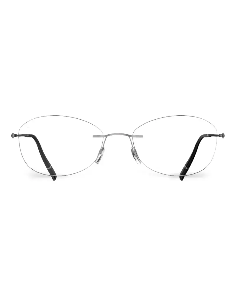 Silhouette The Refined rimless round-frame glasses - Grau Grau