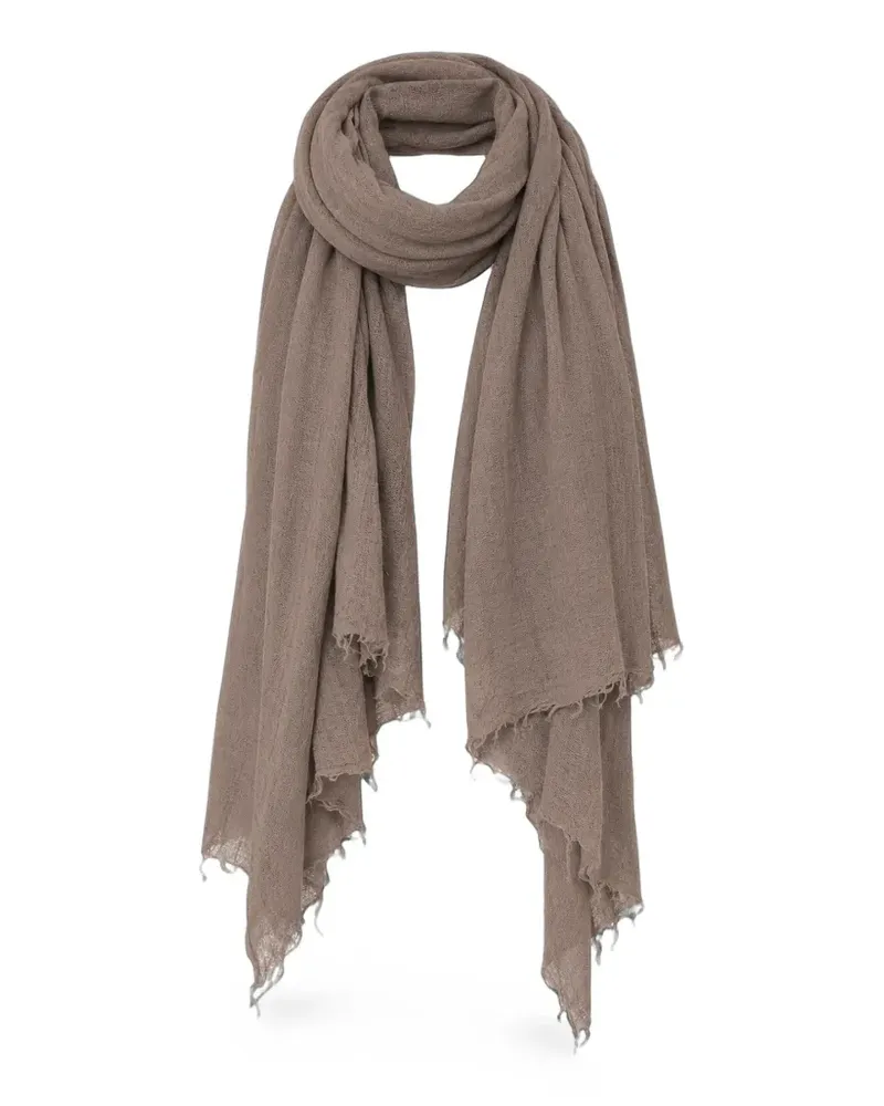 Rick Owens frayed-detail scarf - Grau Grau