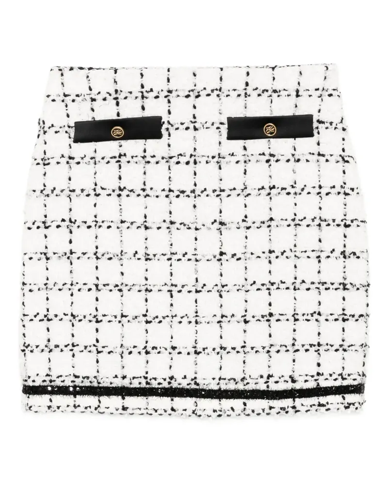 Karl Lagerfeld Bouclé-Rock - Weiß Weiß