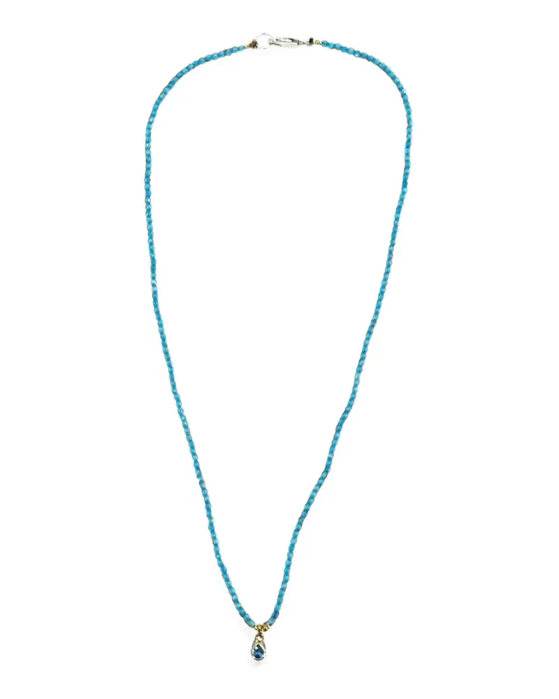 Madison faceted beaded teardrop necklace - Blau Blau