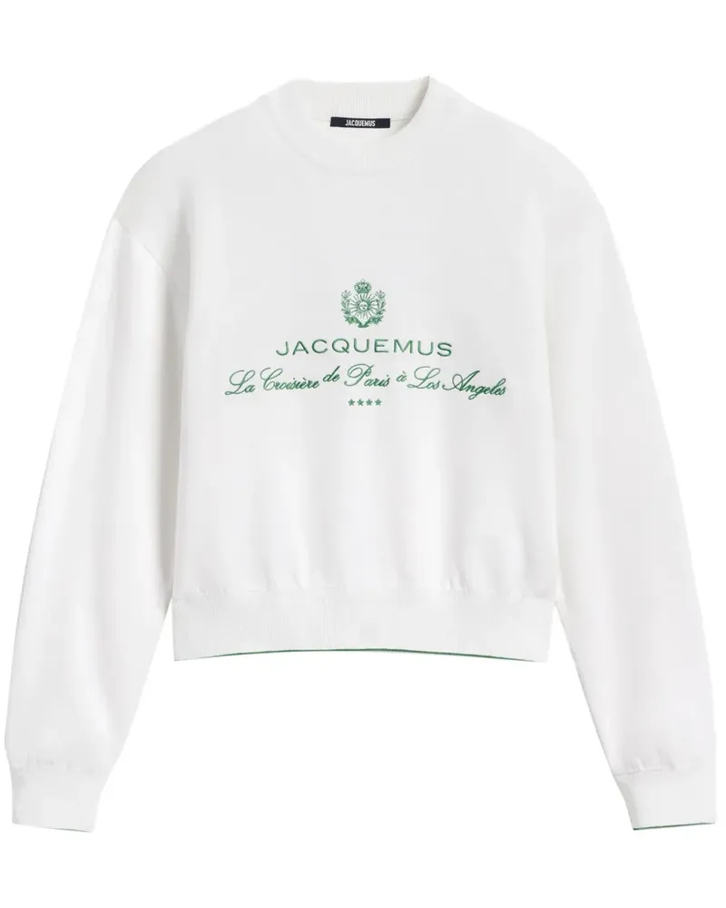 Jacquemus Sweatshirt mit Logo-Stickerei - Weiß Weiß