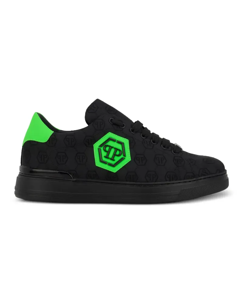 Philipp Plein Sneakers mit Monogramm-Jacquard - Schwarz Schwarz