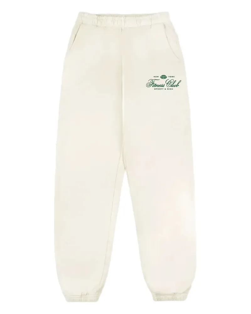 SPORTY & RICH drawstring logo trousers - Nude Nude