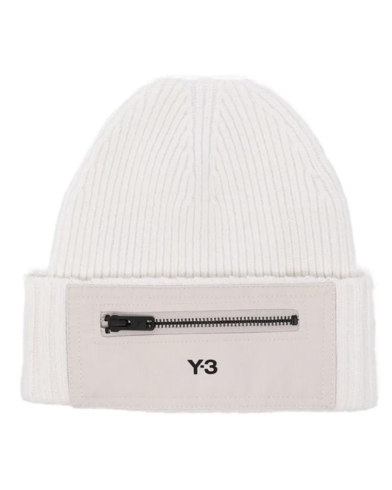 Y-3 Mütze mit Logo-Print - Weiß Weiß
